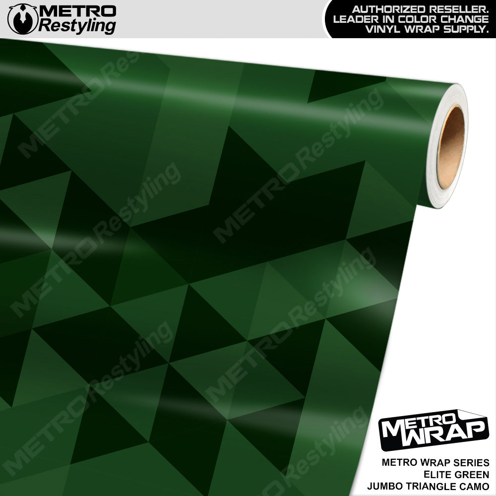 Metro Wrap Jumbo Triangle Elite Green Camouflage Vinyl Film