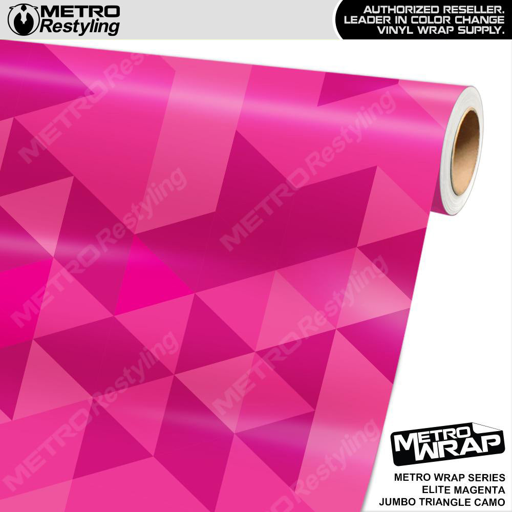 Metro Wrap Jumbo Triangle Elite Magenta Camouflage Vinyl Film