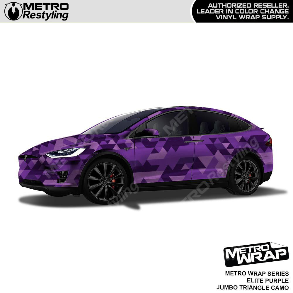 Metro Wrap Jumbo Triangle Elite Purple Camouflage Vinyl Film