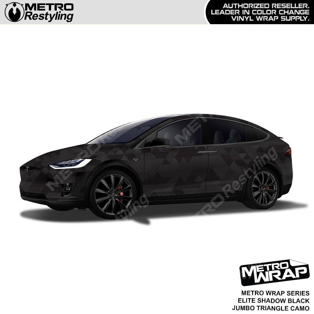 Metro Wrap Jumbo Triangle Elite Shadow Black Camouflage Vinyl Film