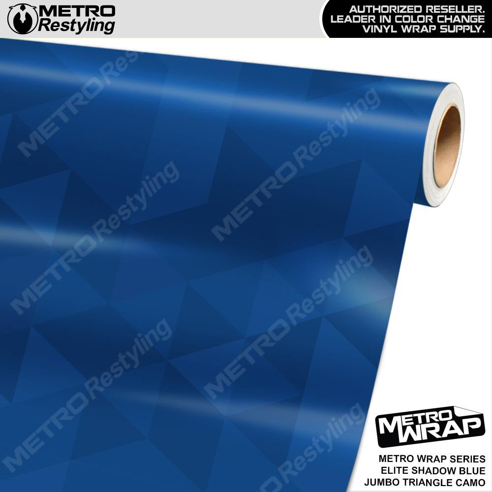 Metro Wrap Jumbo Triangle Elite Shadow Blue Camouflage Vinyl Film