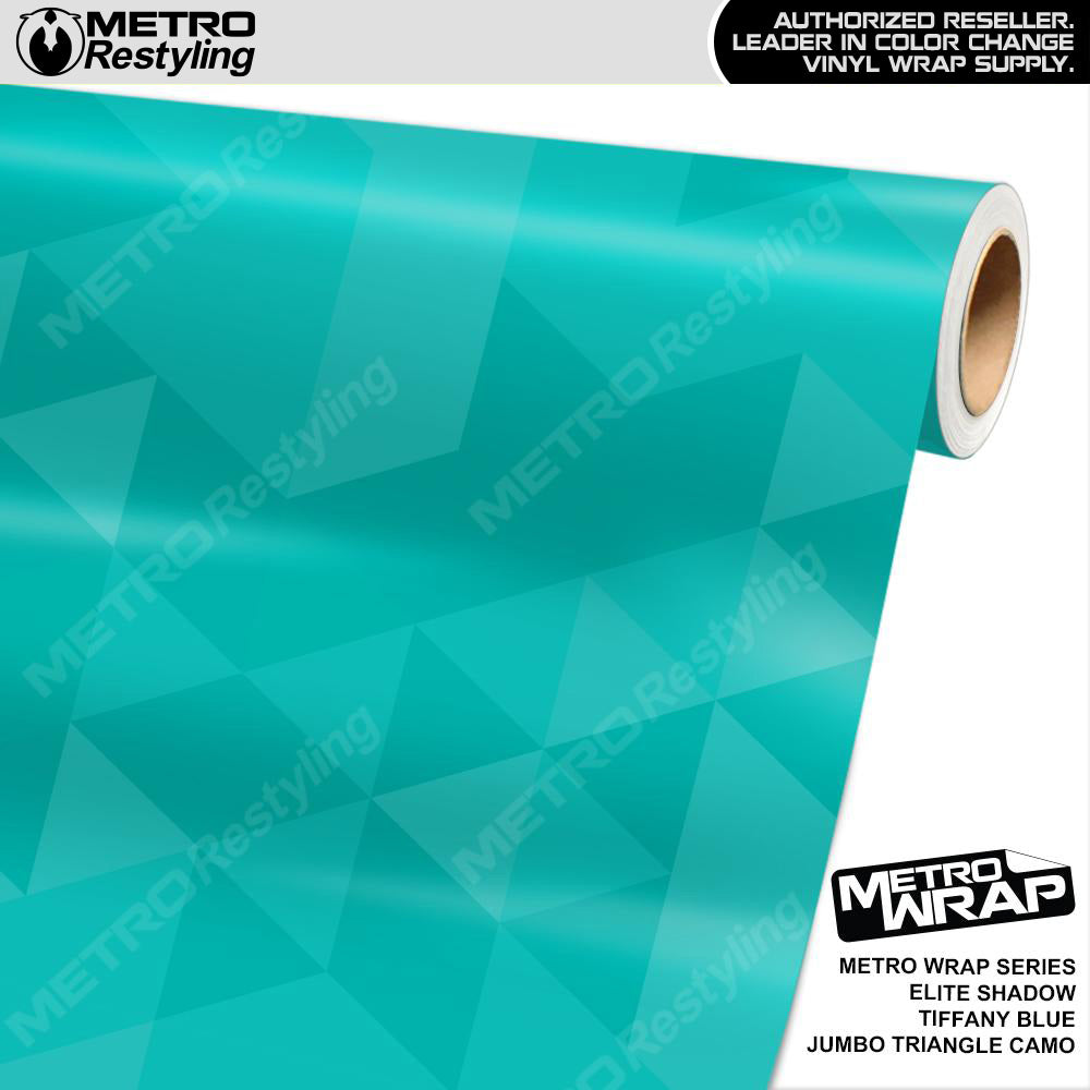 Metro Wrap Jumbo Triangle Elite Shadow Tiffany Blue Camouflage Vinyl Film
