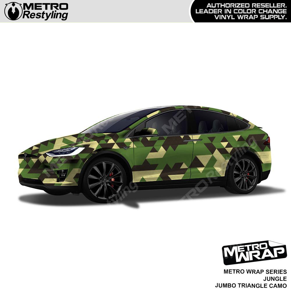 Metro Wrap Jumbo Triangle Jungle Camouflage Vinyl Film