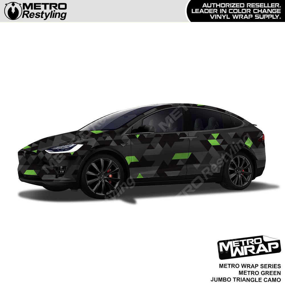 Metro Wrap Jumbo Triangle Metro Green Camouflage Vinyl Film