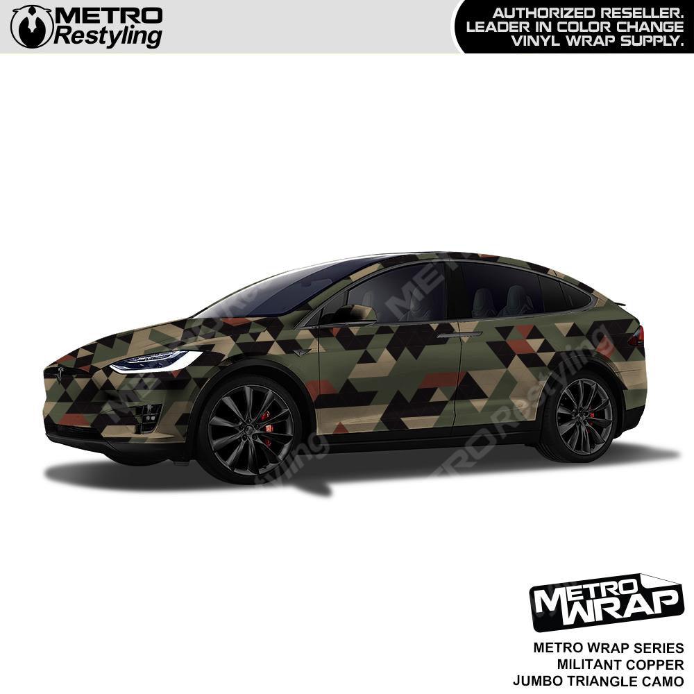 Metro Wrap Jumbo Triangle Militant Copper Camouflage Vinyl Film