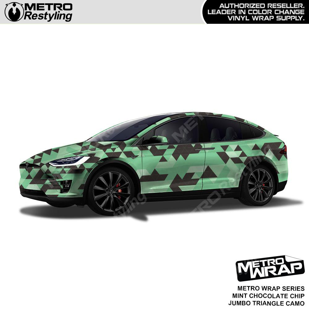 Metro Wrap Jumbo Triangle Mint Chocolate Chip Camouflage Vinyl Film