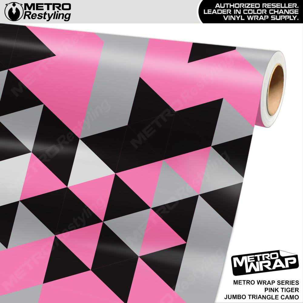 Metro Wrap Jumbo Triangle Pink Tiger Camouflage Vinyl Film