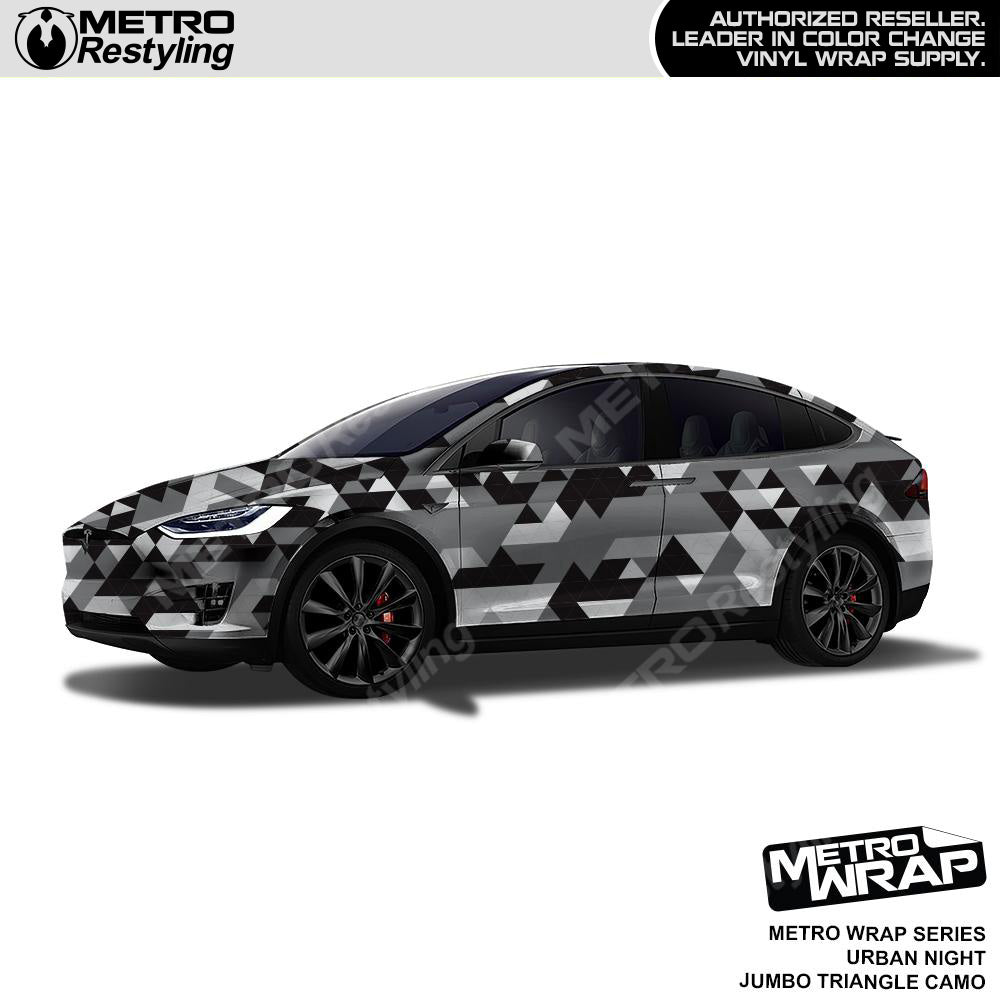 Metro Wrap Jumbo Triangle Urban Night Camouflage Vinyl Film