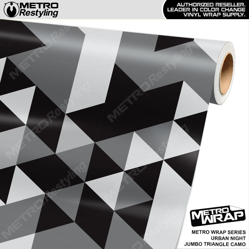 Metro Wrap Jumbo Triangle Urban Night Camouflage Vinyl Film