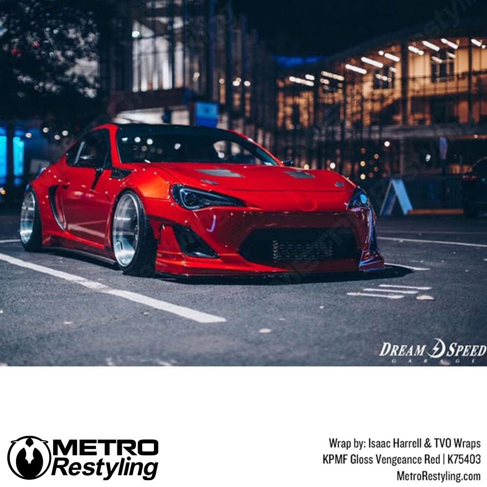 Gloss Vengeance Red Car Wrap
