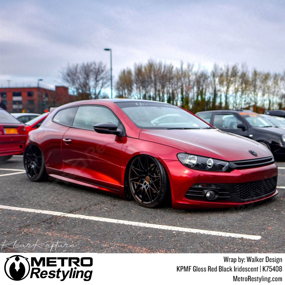 Red Black Iridescent Wrap