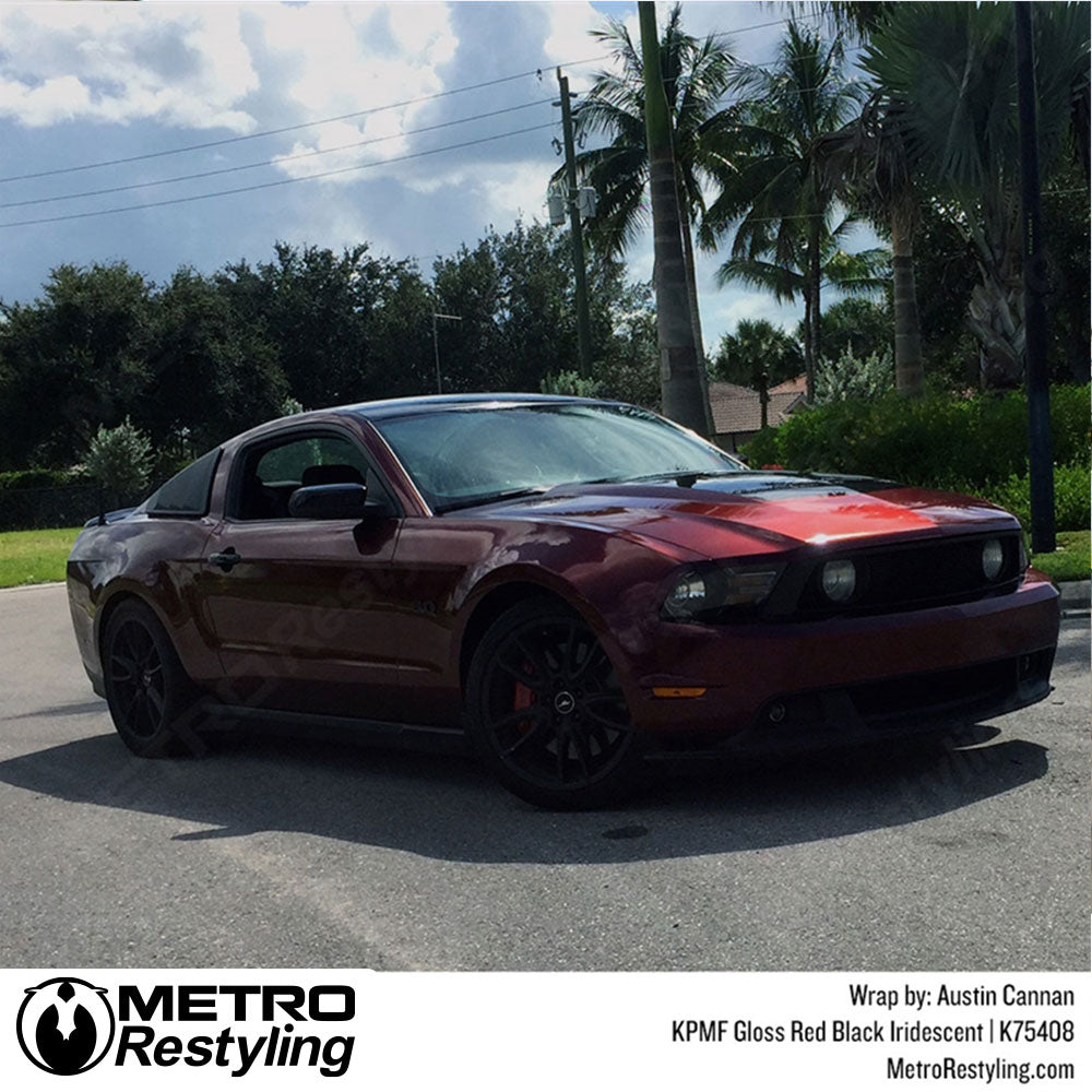 Iridescent Red Black Vinyl