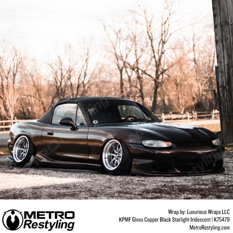 Gloss Copper Black Starlight Iridescent Vinyl Wrap