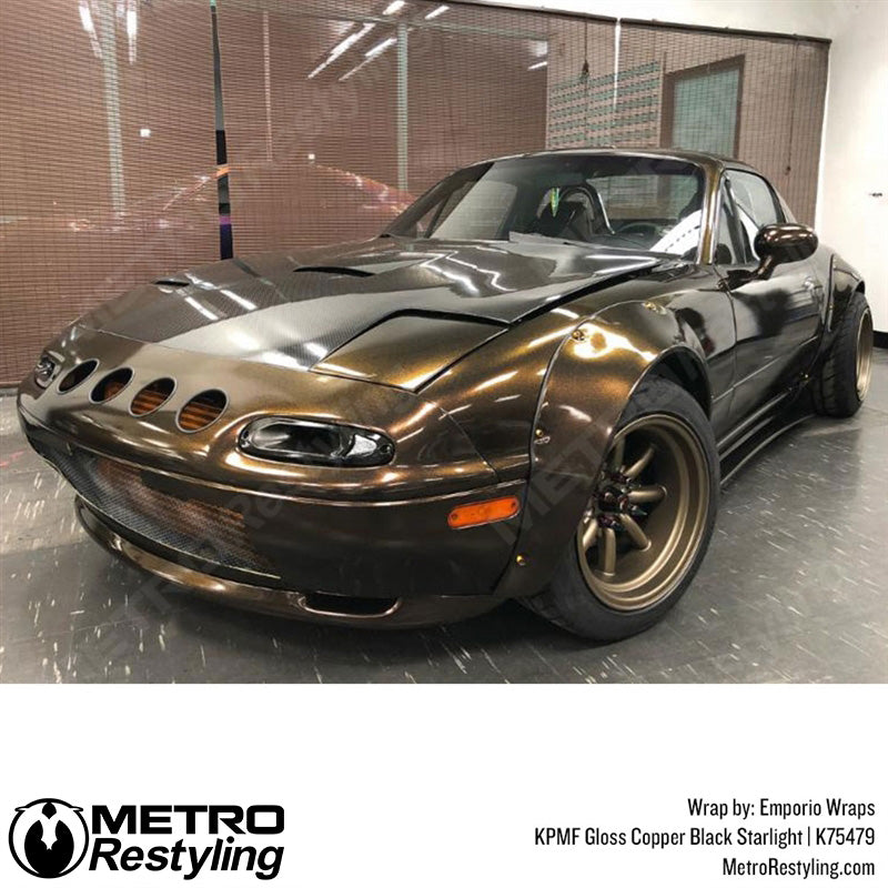 Gloss Copper Black Starlight Iridescent Vinyl Wrap