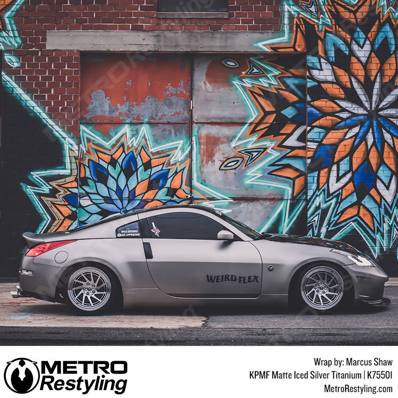 Matte Iced Silver Titanium Vinyl Wrap