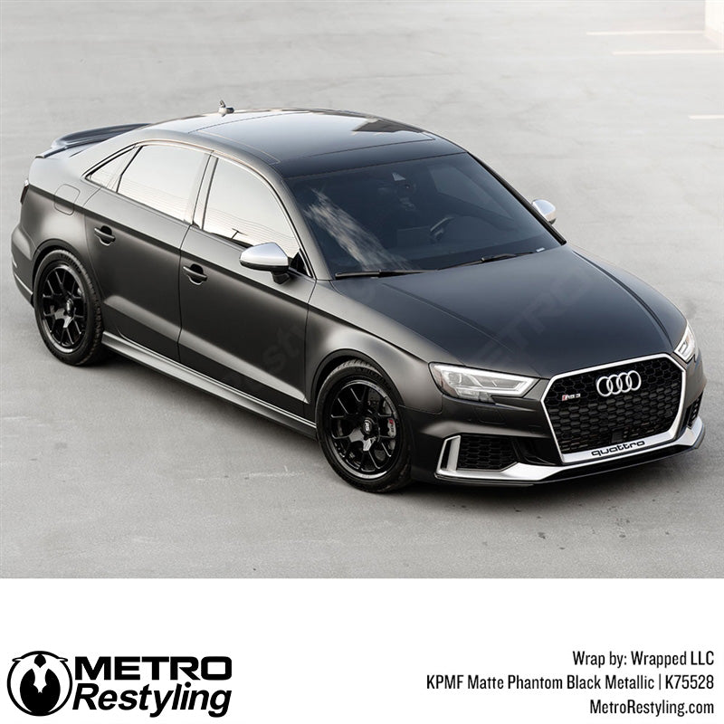 Metallic Vinyl Black Audi Car Wrap