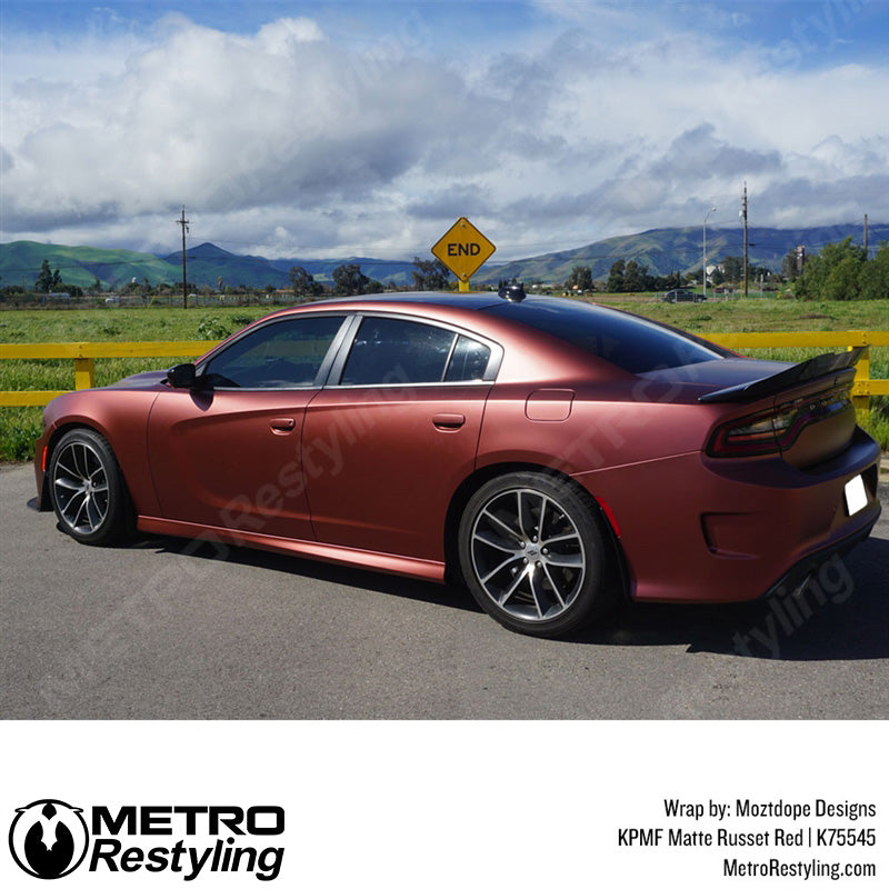 Matte Russet Red Car Wrap