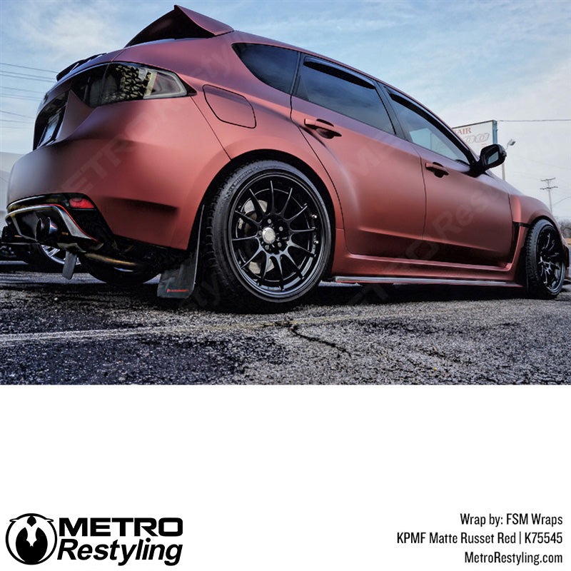 Matte Russet Red Subaru Wrap