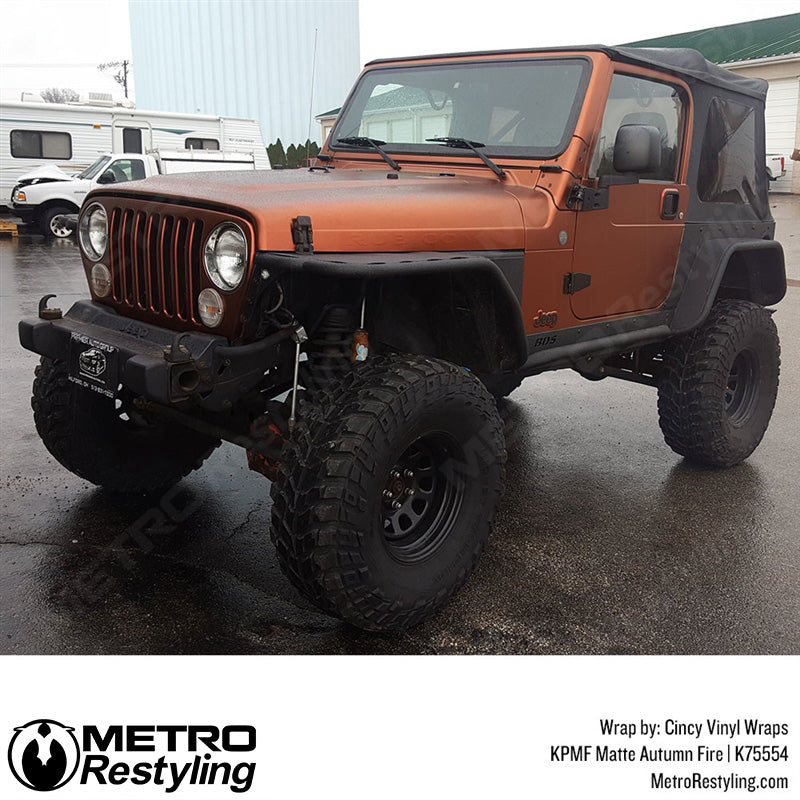 Matte Autumn Fire Jeep Wrap