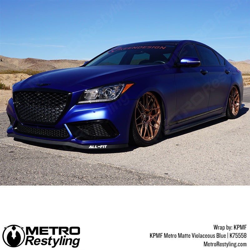 Metro Matte Violaceous Blue Car Wrap