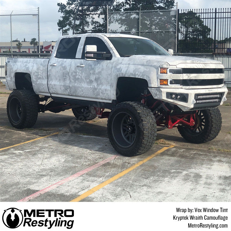 Kryptek White Camo Truck Wrap
