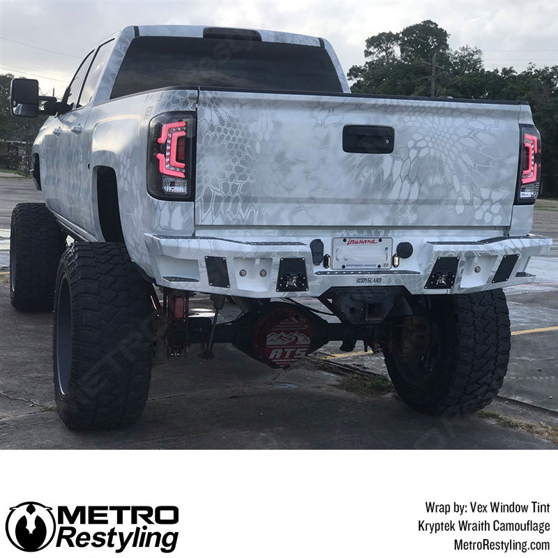Kryptek White Camo Truck Vinyl Wrap
