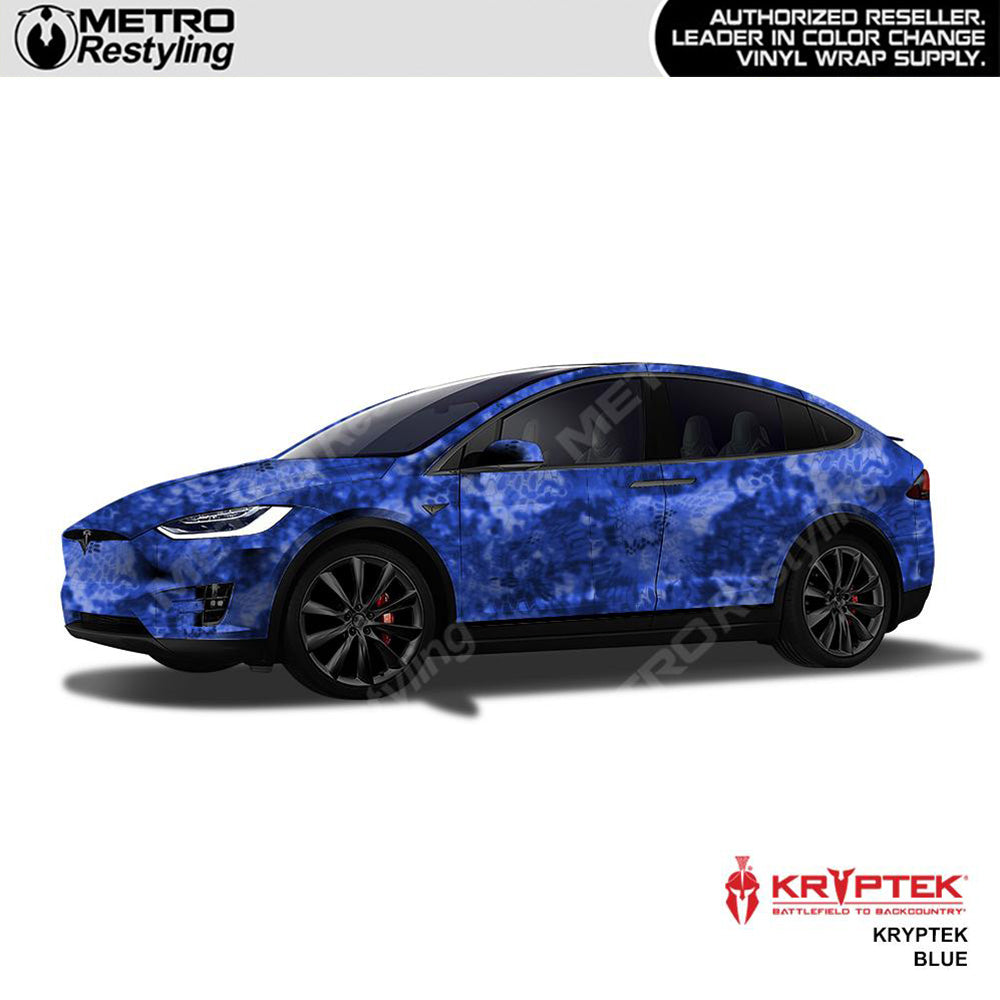 Tesla Kryptek Blue Camouflage Vinyl Wrap