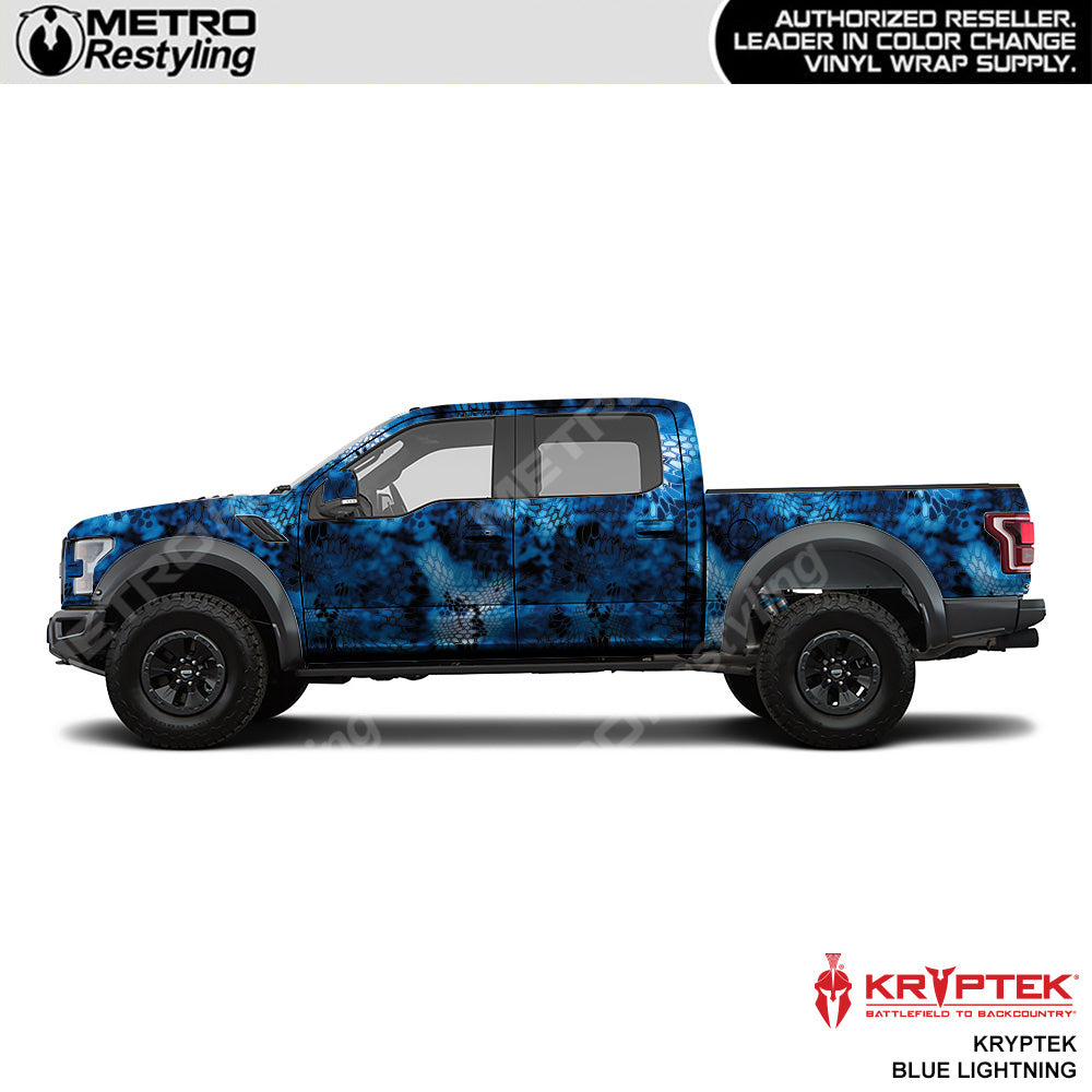 Kryptek Blue Lightning Camouflage Vinyl Wrap Film