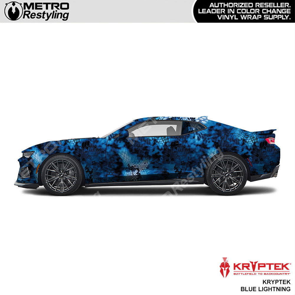 Kryptek Blue Lightning Camouflage Vinyl Wrap Film