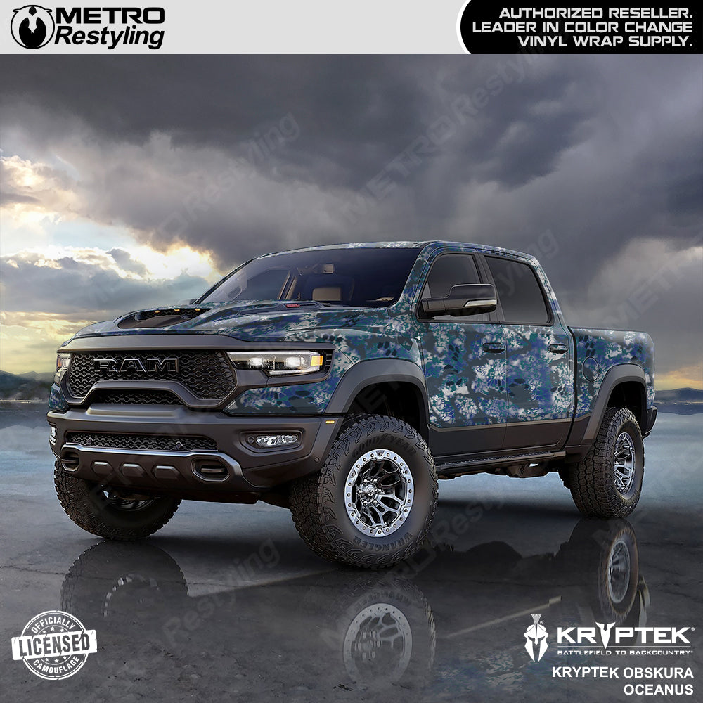 Kryptek Obskura Oceanus Camo Truck Wrap