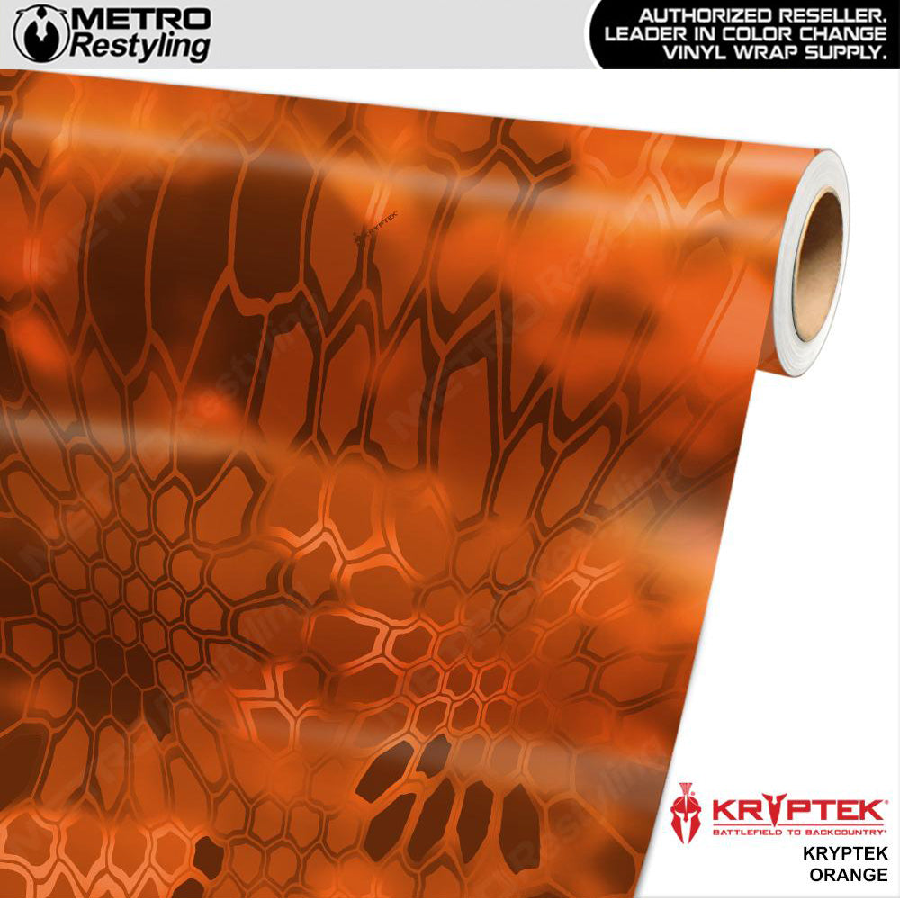 Kryptek Orange Camouflage Vinyl Wrap Film