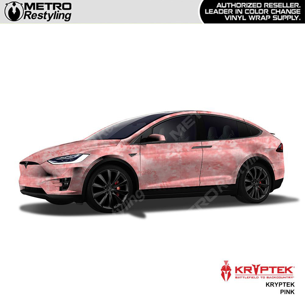 Kryptek Pink Camouflage Vinyl Wrap Film tesla
