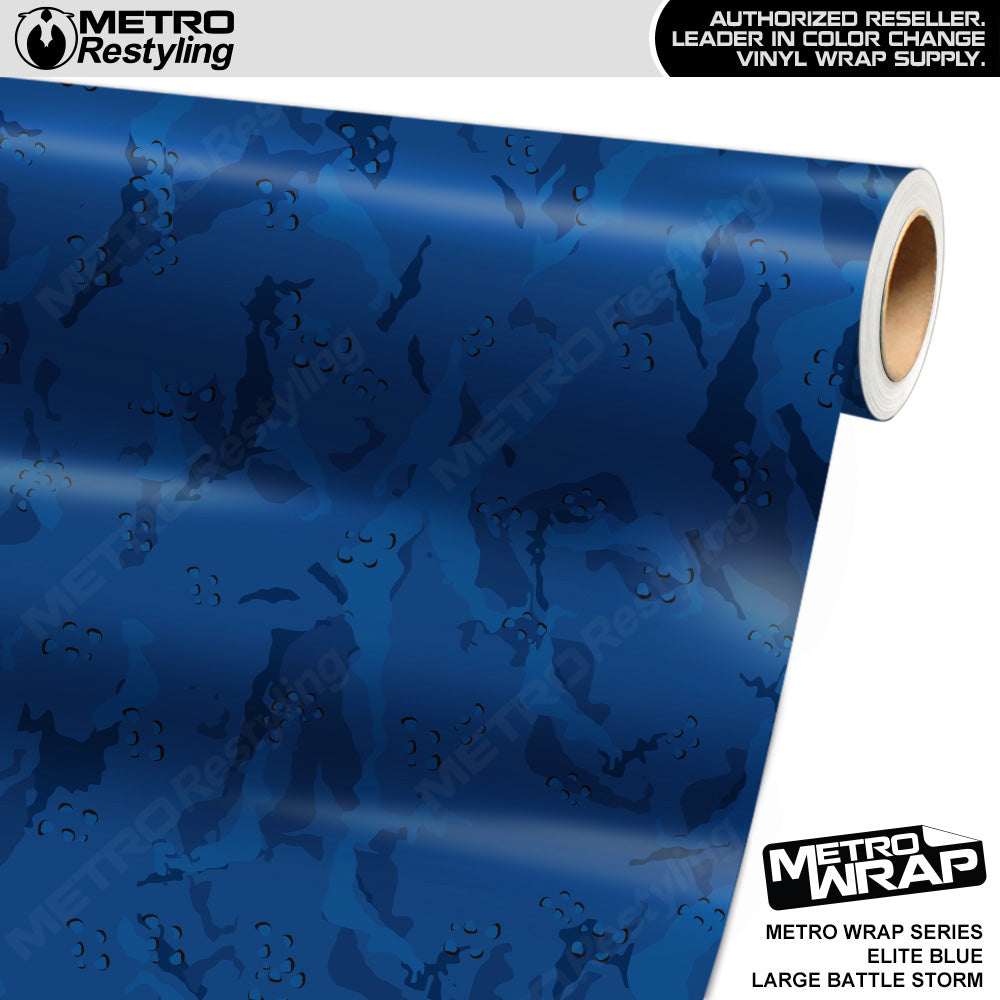 Metro Wrap Large Battle Storm Elite Blue Camouflage Vinyl Film