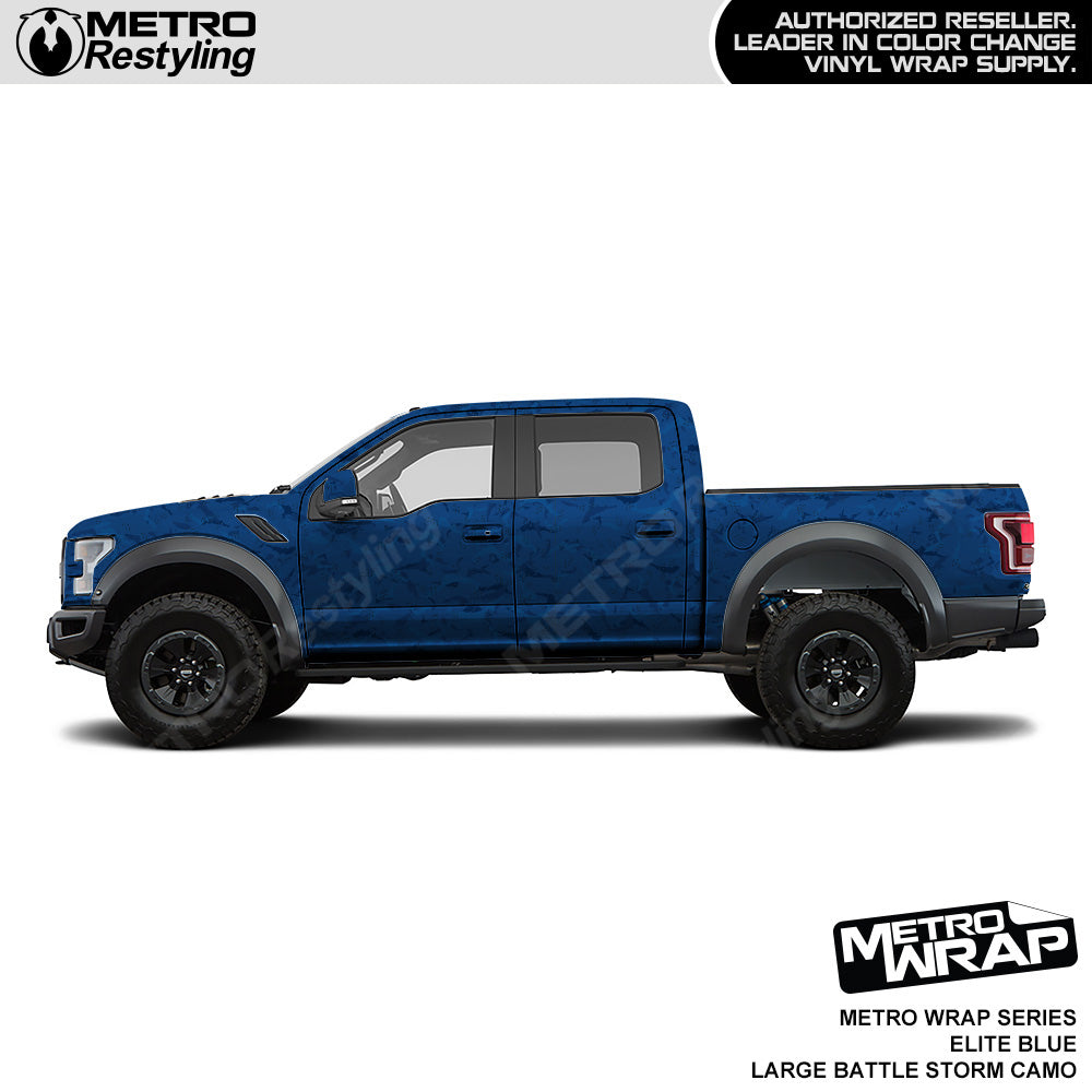 Metro Wrap Large Battle Storm Elite Blue Camouflage Vinyl Film