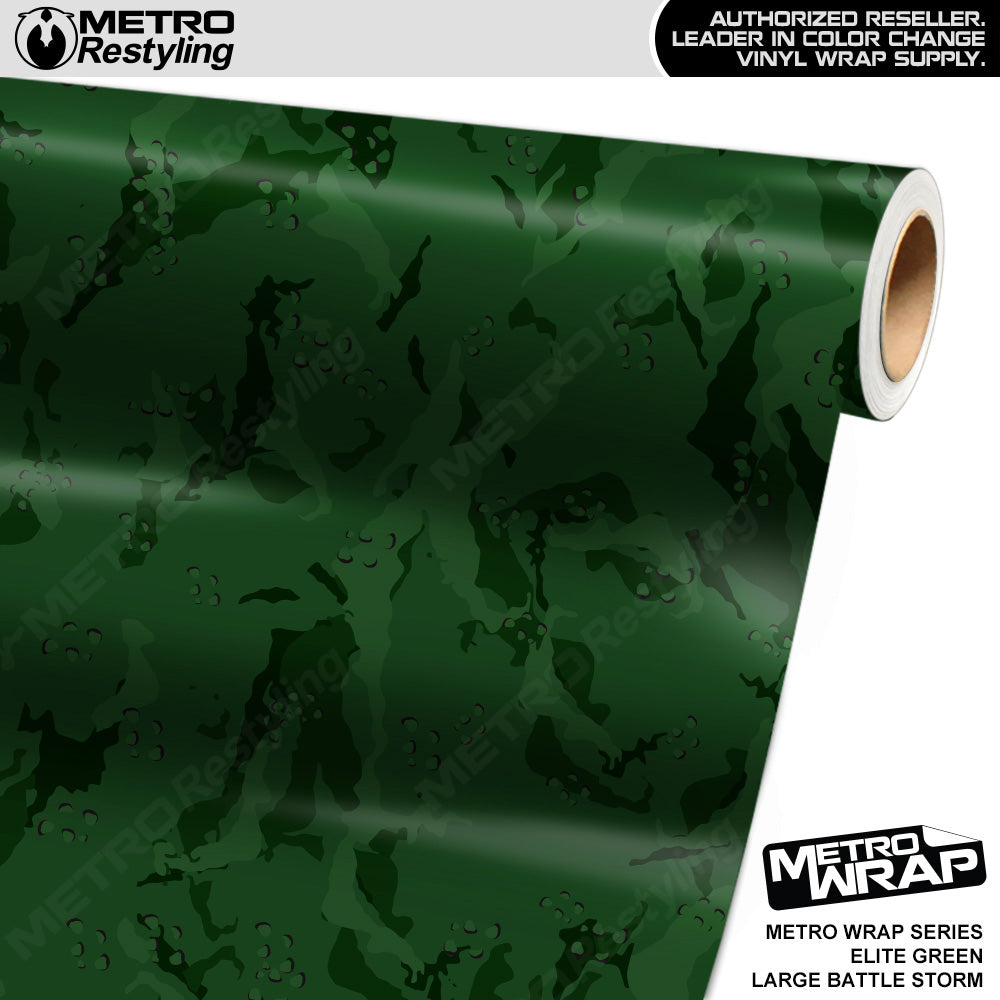 Metro Wrap Large Battle Storm Elite Green Camouflage Vinyl Film