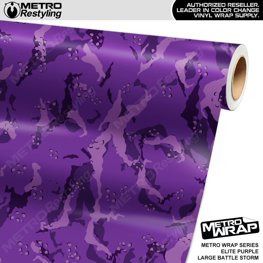Metro Wrap Large Battle Storm Elite Purple Camouflage Vinyl Film