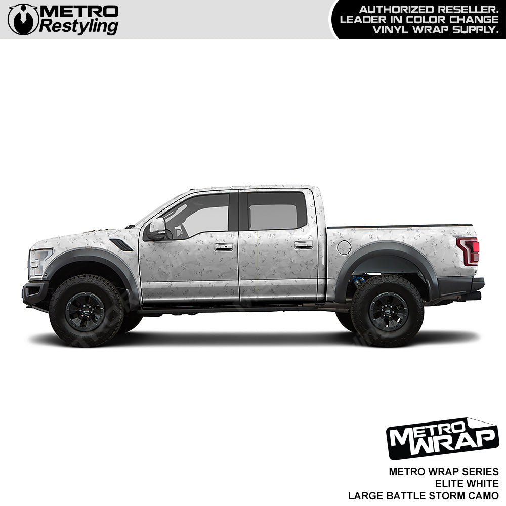 Metro Wrap Large Battle Storm Elite White Camouflage Vinyl Film
