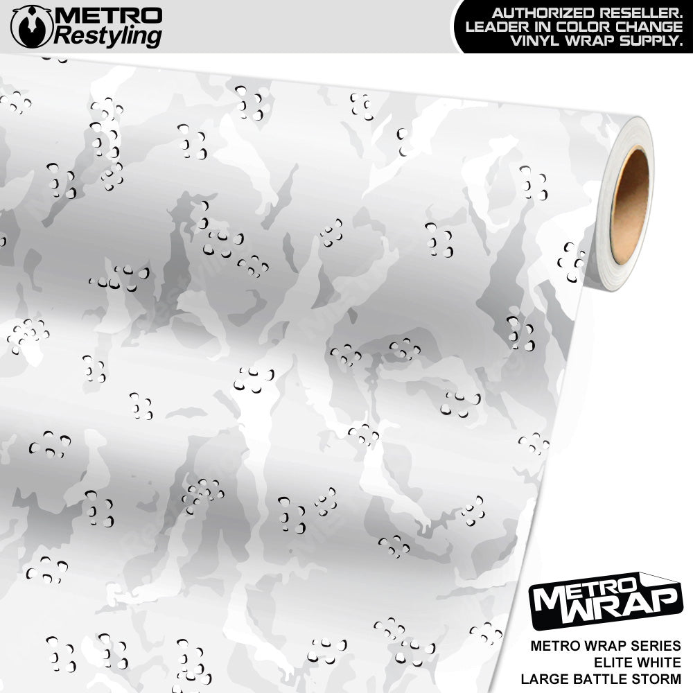 Metro Wrap Large Battle Storm Elite White Camouflage Vinyl Film