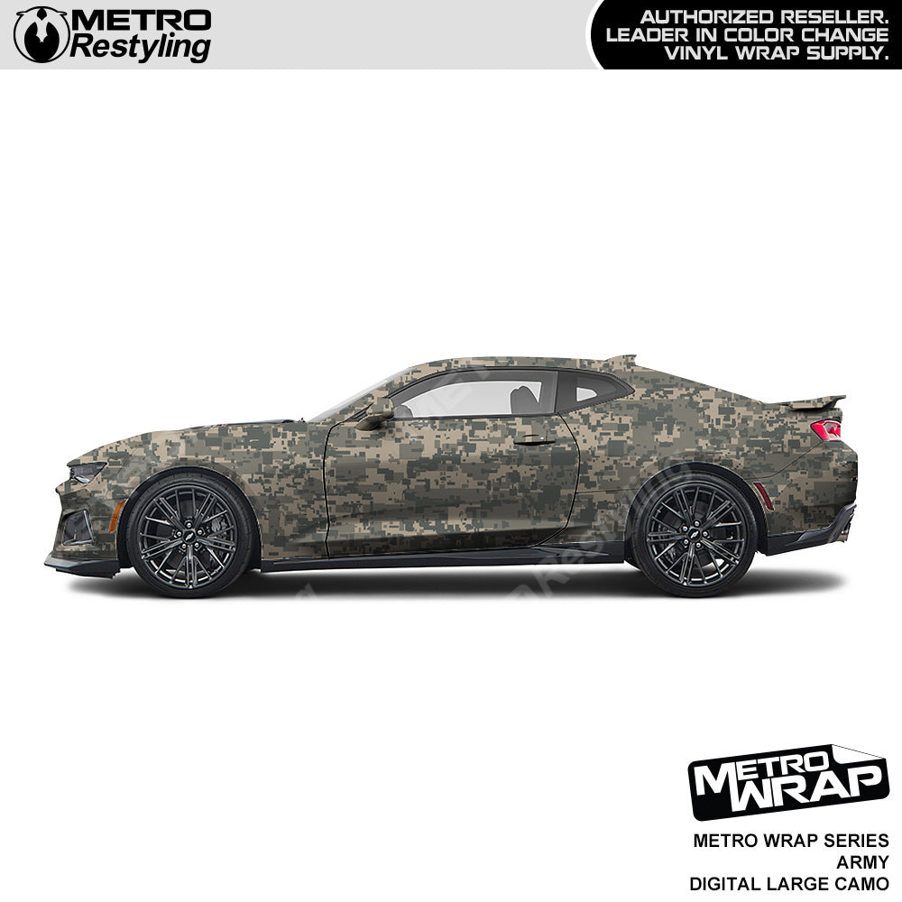 Metro Wrap Large Digital Army Camouflage Vinyl Film