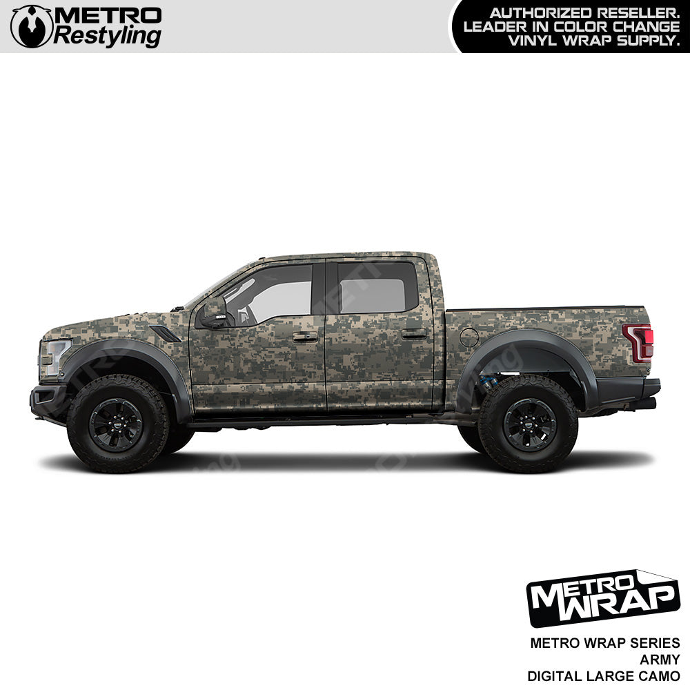 Metro Wrap Large Digital Army Camouflage Vinyl Film