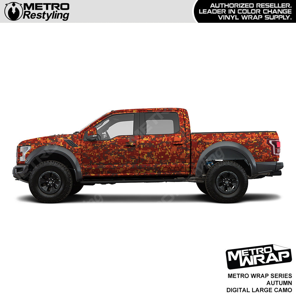 Metro Wrap Large Digital Autumn Camouflage Vinyl Film