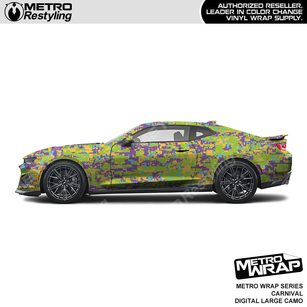 Metro Wrap Large Digital Carnival Camouflage Vinyl Film