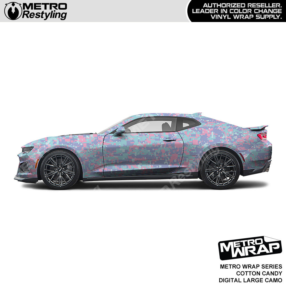 Metro Wrap Large Digital Cotton Candy Camouflage Vinyl Film