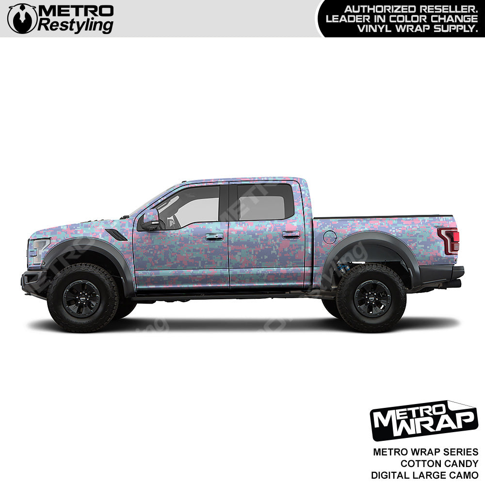 Metro Wrap Large Digital Cotton Candy Camouflage Vinyl Film