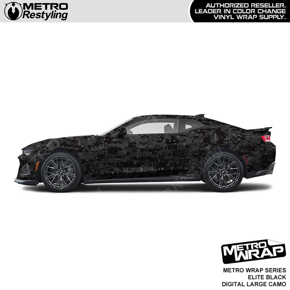Metro Wrap Large Digital Elite Black Camouflage Vinyl Film