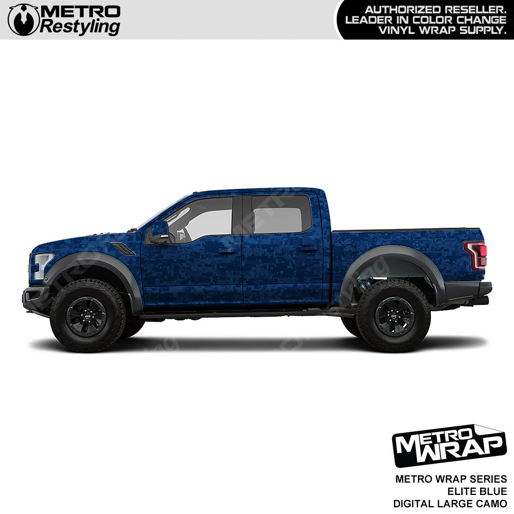 Metro Wrap Large Digital Elite Blue Camouflage Vinyl Film
