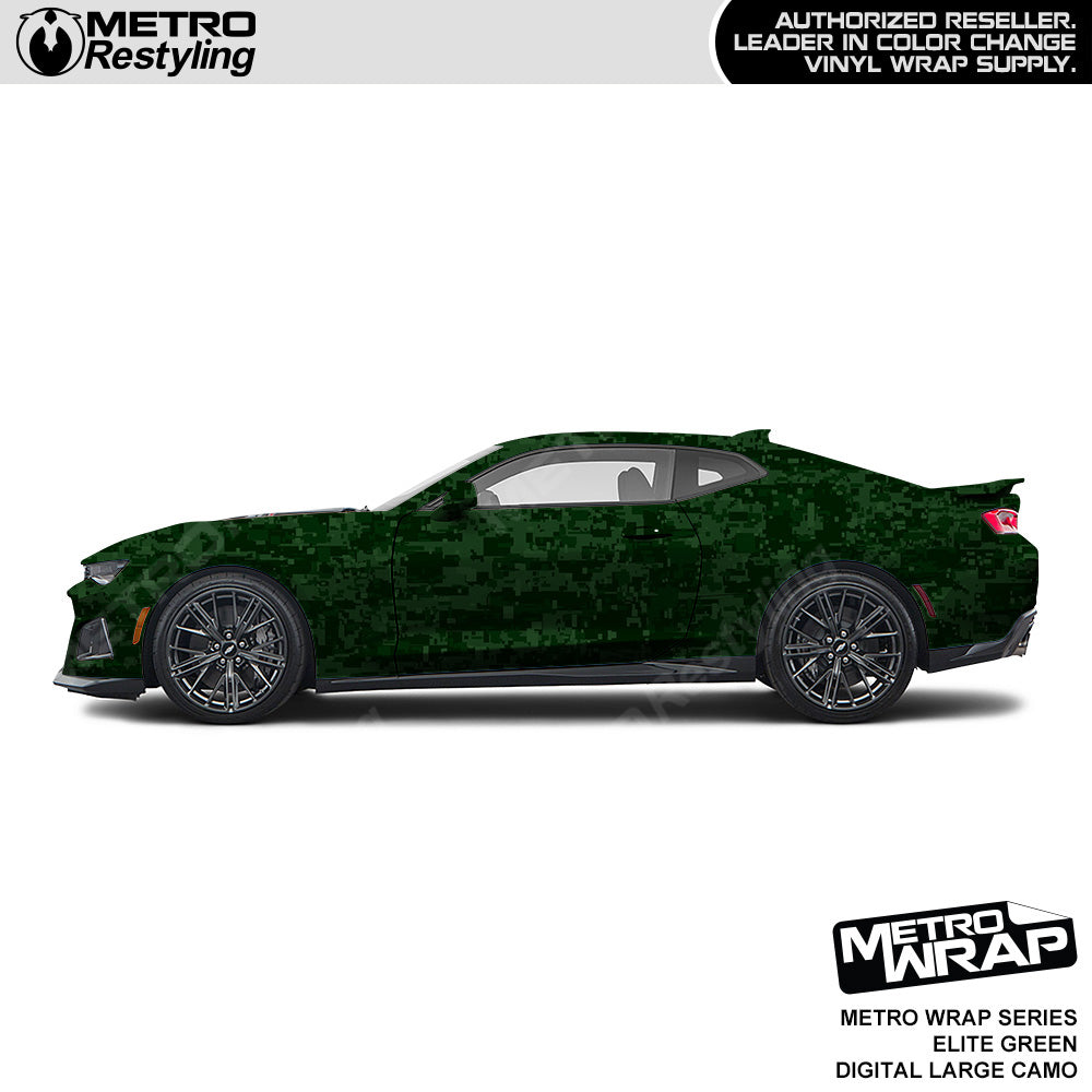 Metro Wrap Large Digital Elite Green Camouflage Vinyl Film