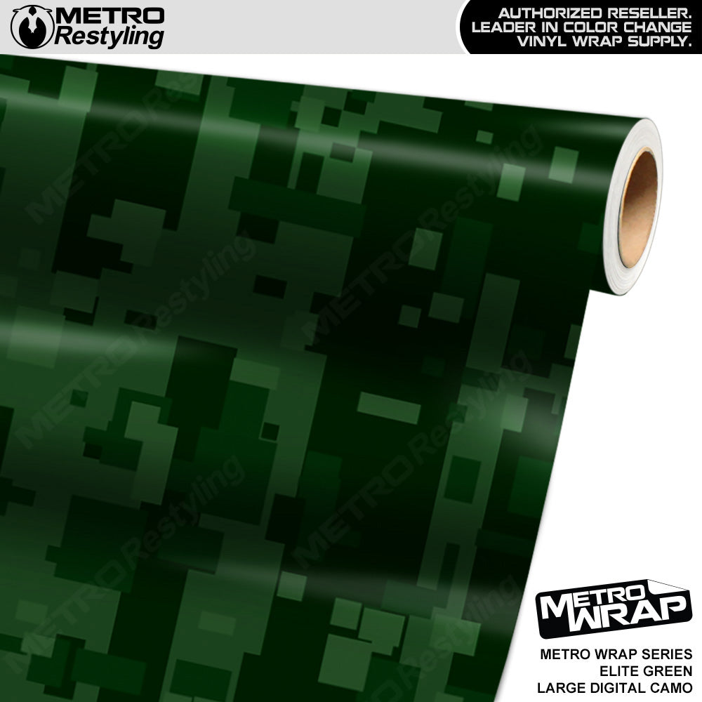 Metro Wrap Large Digital Elite Green Camouflage Vinyl Film