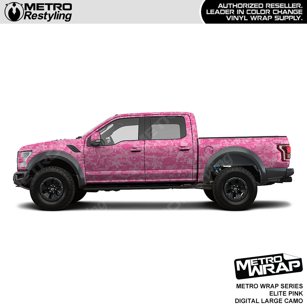 Metro Wrap Large Digital Elite Pink Camouflage Vinyl Film