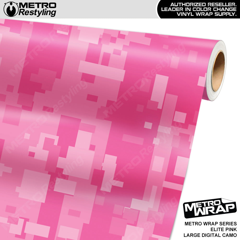 Metro Wrap Large Digital Elite Pink Camouflage Vinyl Film